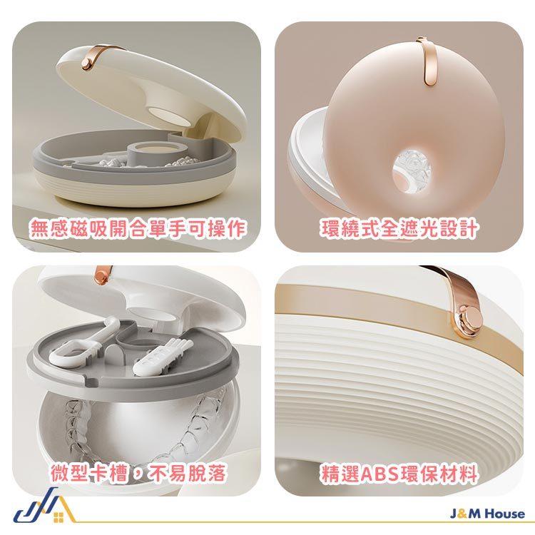 甜甜圈牙套收納盒 便攜隨身 牙套盒收納 假牙收納盒 隱形矯正器收納盒 隨身牙套收納-細節圖6