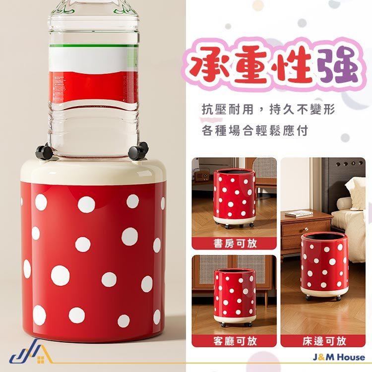波點可移動垃圾桶 大容量垃圾桶 垃圾桶 帶輪垃圾桶 廚房垃圾桶 客廳垃圾桶 可移動式垃圾桶-細節圖5