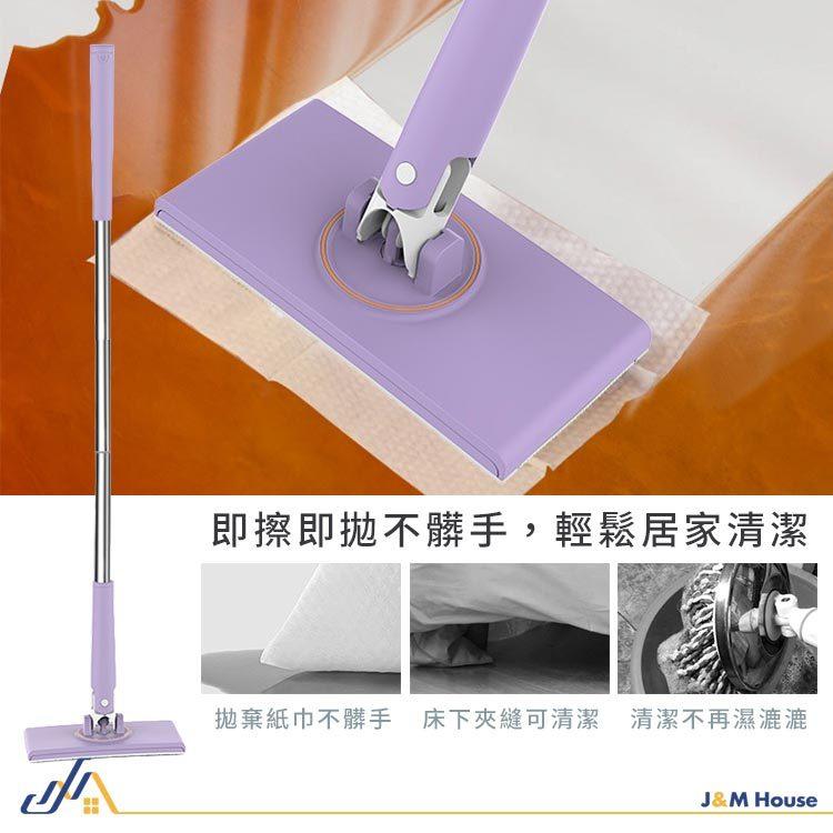 [升級款現貨]自動夾布 洗臉巾拖把 乾濕兩用 除塵拖 免手洗拖把 平板拖把 小拖把 懶人拖把 長桿款-細節圖3