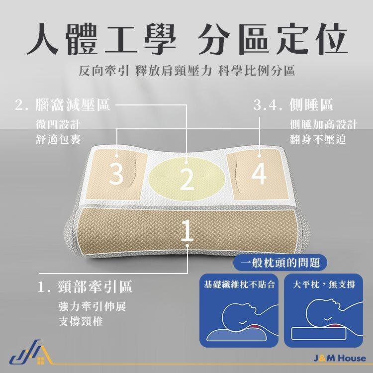 反牽引頸椎枕 按摩熱敷助眠護頸椎枕頭 可水洗紓壓頸肩枕 頸椎枕 記憶枕 按摩熱敷枕-細節圖4