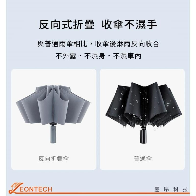 【台灣出貨】小米 90分全自動反向折疊照明傘 折疊傘 雨傘 自動傘 抗UV-細節圖5