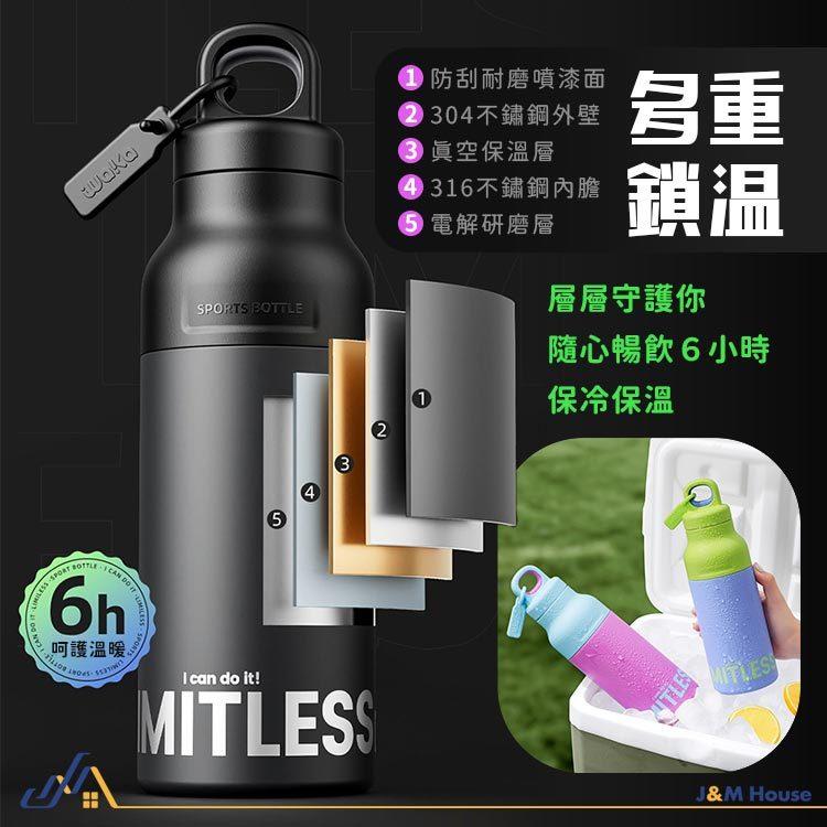 小米有品 waka保溫杯 316不銹鋼保溫杯 速開不銹鋼保溫瓶 500ml 保冷 保冰 運動水壺-細節圖7