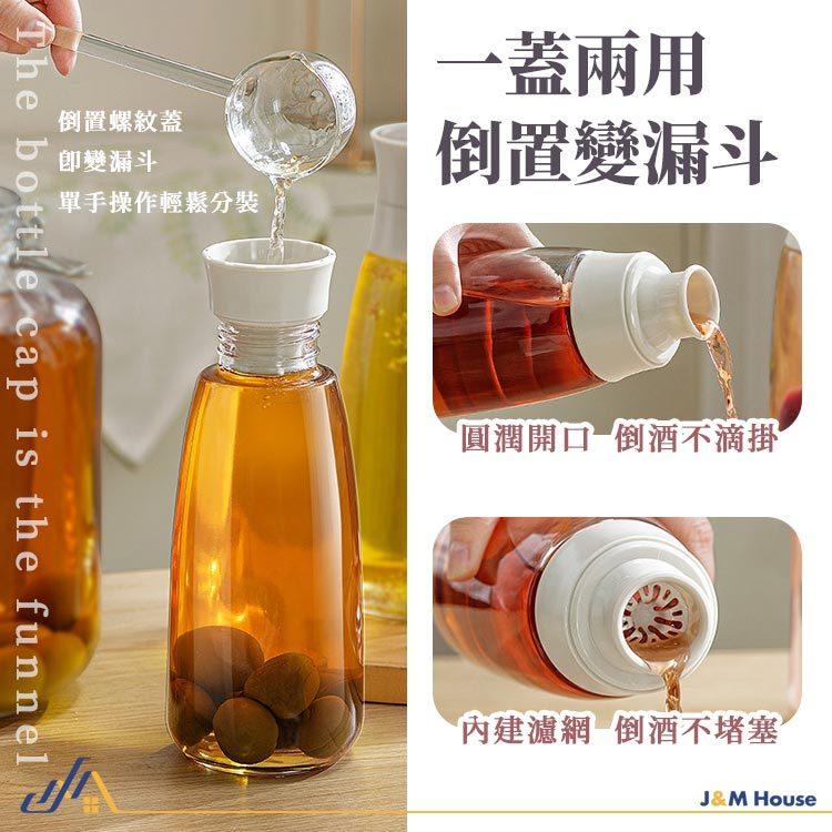 玻璃密封罐 玻璃水瓶 冷萃壺 冷水壺 冷泡咖啡壺 冷泡茶壺 泡酒罐 大容量1000ml-細節圖4