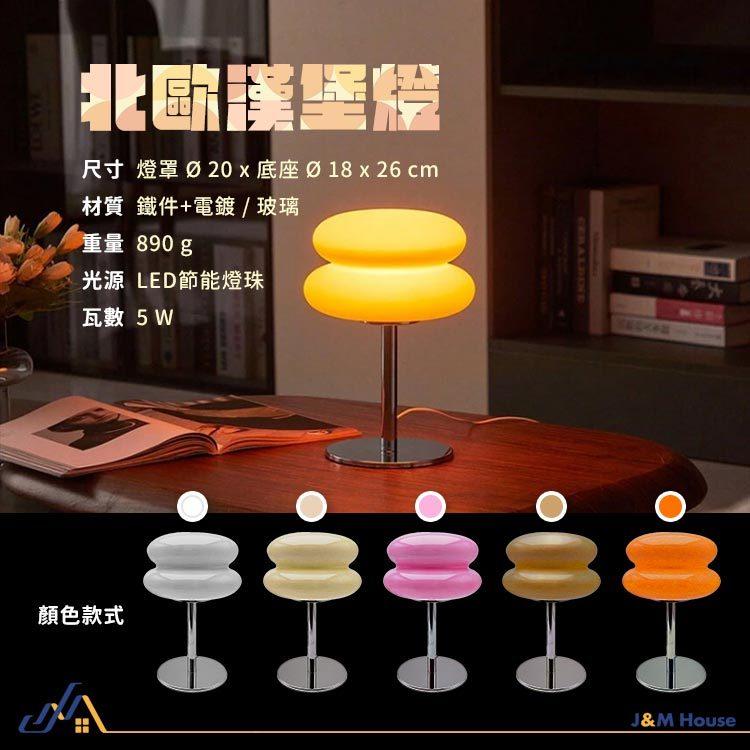 北歐漢堡燈 氛圍燈 小夜燈 玻璃桌燈 床頭燈 臥室燈 可調光LED桌燈 檯燈 閱讀燈 玄關燈-細節圖8