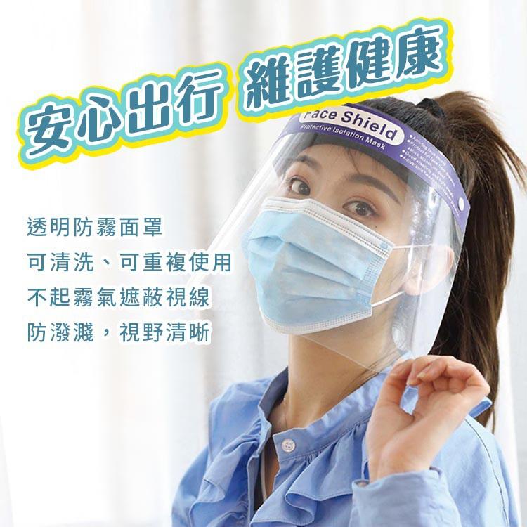 【台灣出貨】全面防護面罩 頭戴式 防疫必備防飛沫隔離面罩 防飛沫噴濺面罩 防疫面罩-細節圖5