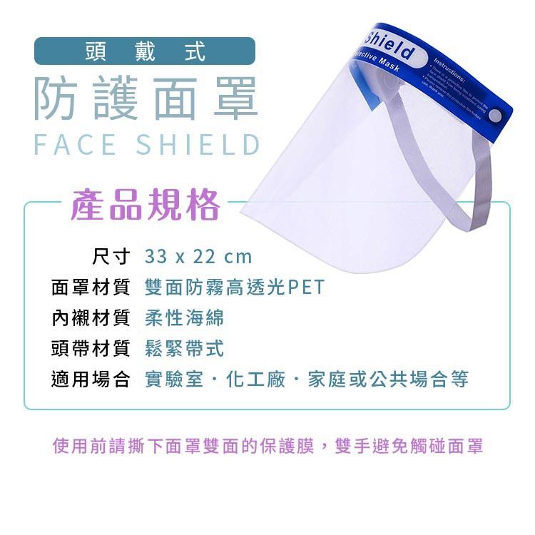 【台灣出貨】全面防護面罩 頭戴式 防疫必備防飛沫隔離面罩 防飛沫噴濺面罩 防疫面罩-細節圖9