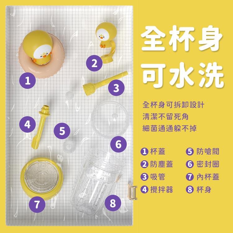 【台灣出貨】小掌萌 Y星人吸管水杯 學習杯 歪星人吸管杯水壺 果汁隨行杯 美國進口Tritan材質 附背帶-細節圖4