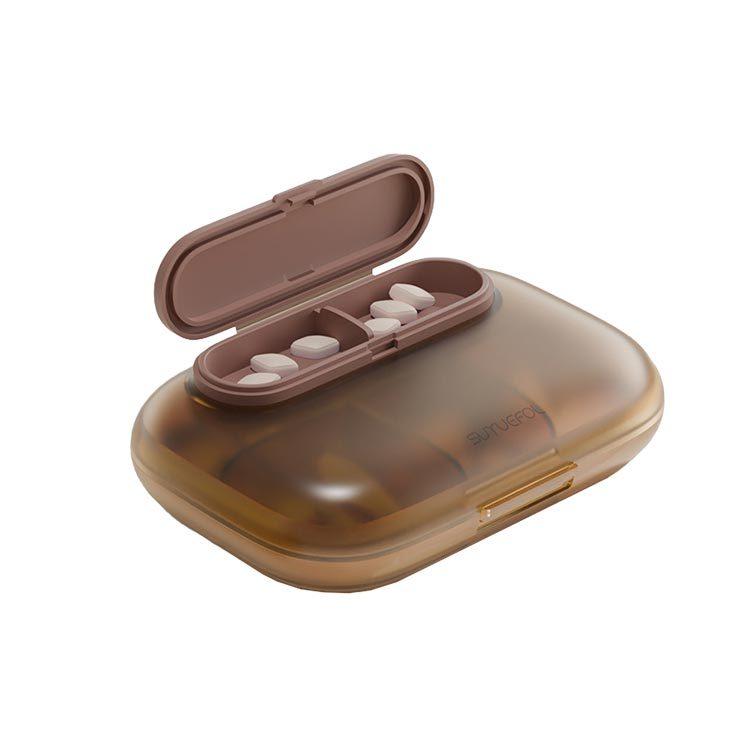 密封藥盒 藥盒 隨身藥盒 分裝藥盒 大容量六格藥盒 防潮藥盒 保健藥品收納 藥品收納盒-細節圖2