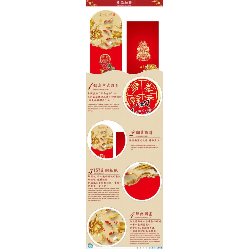 【台灣出貨】春節年畫紅包袋 12款一入裝 紅包袋 紅包-細節圖4