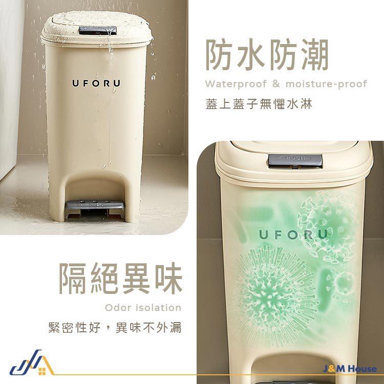 兩用按壓腳踏垃圾桶 雙開垃圾桶 壓式垃圾桶 靜音緩降 大垃圾桶 帶蓋垃圾桶 廚房 臥室 客廳垃圾桶 8L-細節圖4