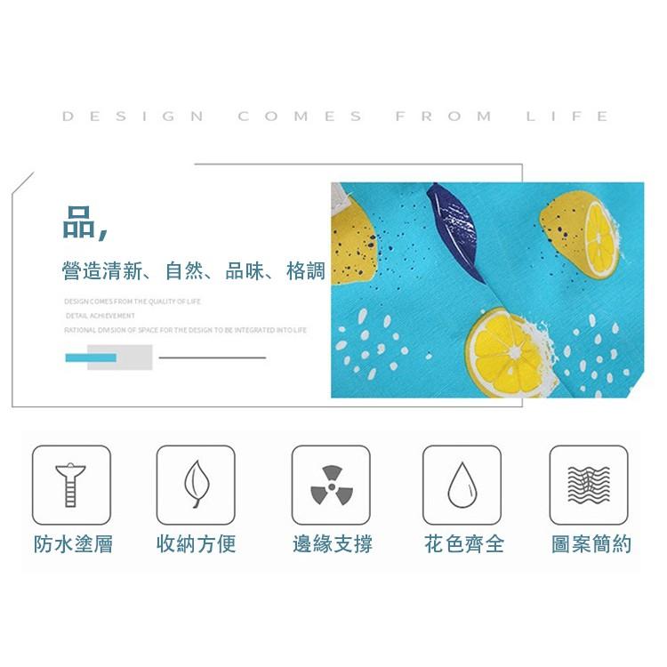 【台灣出貨】收納達人 小清新海洋可折疊洗衣籃 棉麻髒衣籃 防水手提收納籃 置物籃 玩具籃 收納 收納盒 收納櫃 收納箱-細節圖2