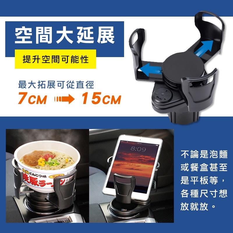 【台灣現貨 免運費！一架兩用】置杯架 車用置杯架 車用飲料杯架 汽車飲料架 車用杯架置物 車用水杯架 旋轉杯架-細節圖4