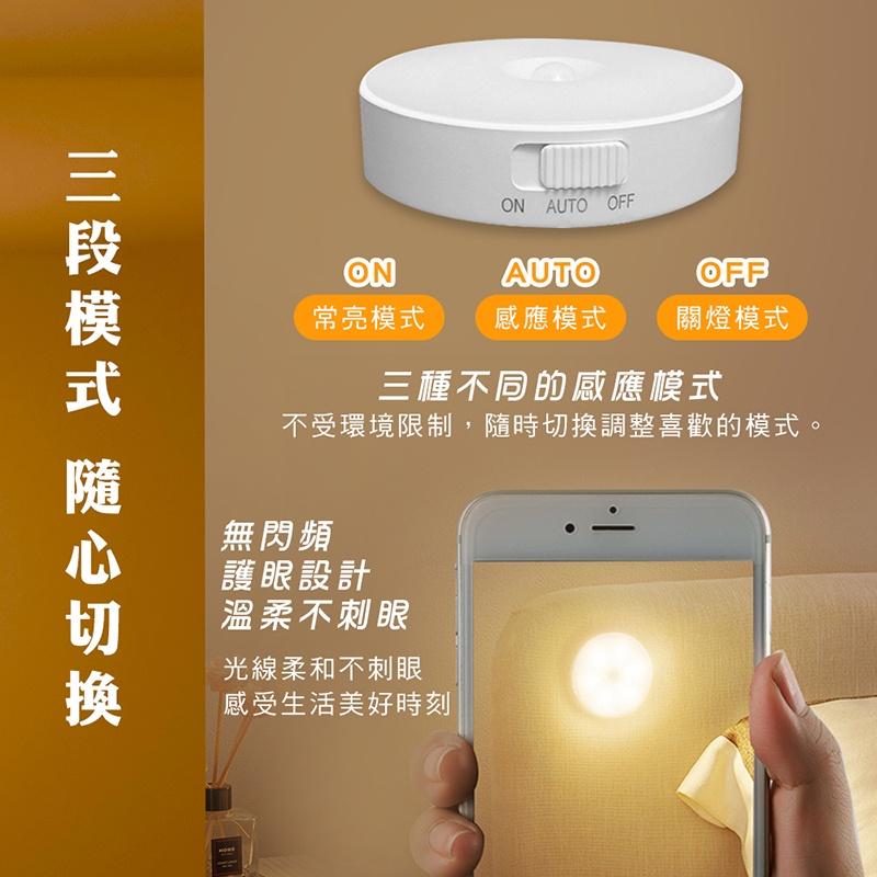 【台灣現貨 免運費！雙重升級 8顆LED】人體感應磁吸小夜燈 USB充電 小夜燈 玄關燈 走廊燈 感應燈 櫥櫃燈 磁吸式-細節圖6