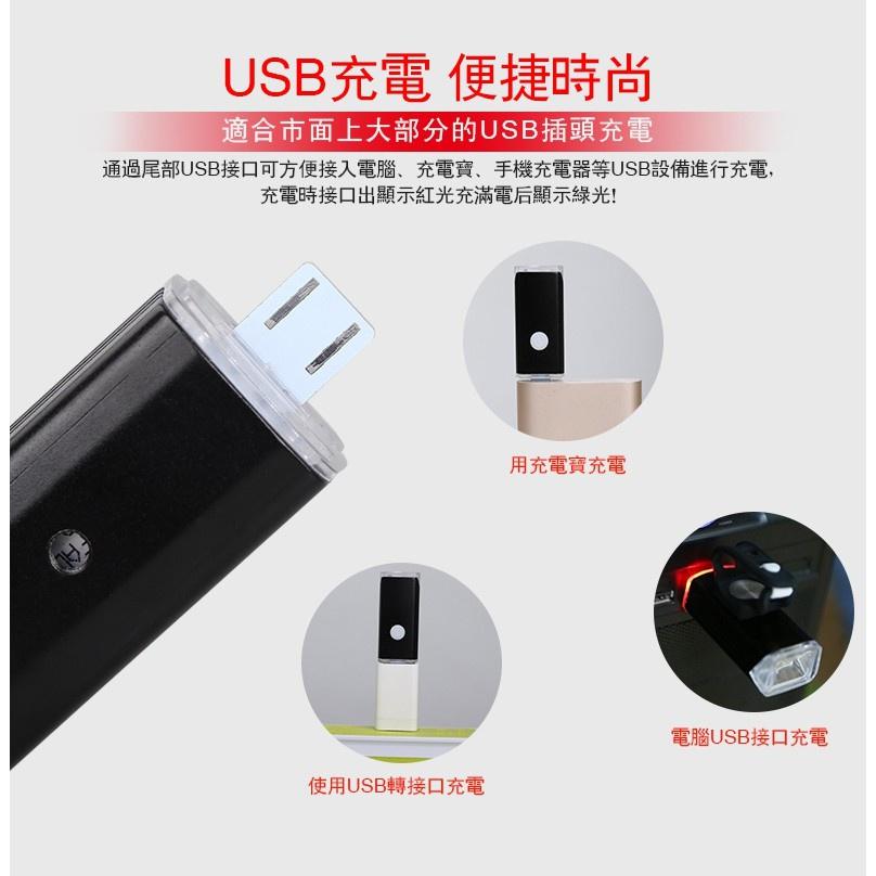 「現貨」 高亮度頭燈 鋁合金燈殼 徳規夜騎自行車前燈 防水USB充電 保證正版品EOS100-細節圖4