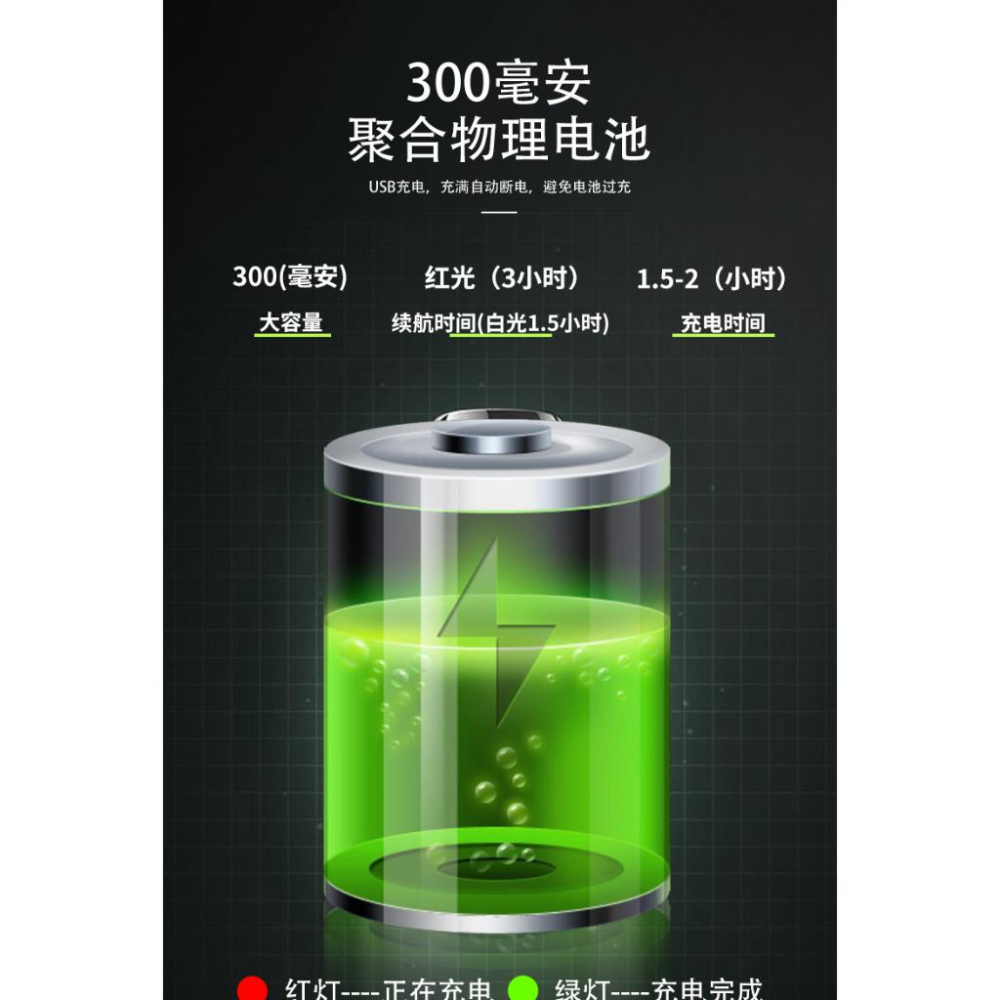 多功能警示燈 USB充電 手腕腳腕燈 戶外夜跑運動信號燈-細節圖9