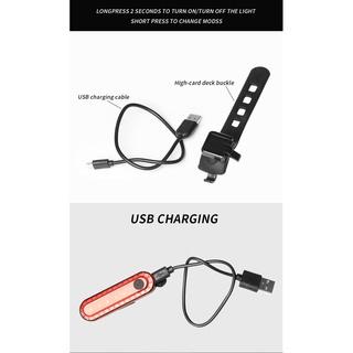 「現貨」 高亮度USB充電頭燈+USB自行車充電尾燈夜騎尾燈-細節圖7