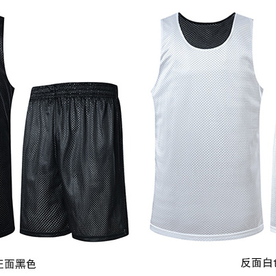 [台灣出貨]（球衣+球褲套裝出售）雙面雙色 可印字印號 籃球服 套裝 男籃球服  女籃球服 網眼 雙面籃球服 訓練組隊-細節圖3