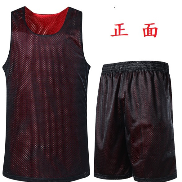 [台灣出貨]（球衣+球褲套裝出售）雙面雙色 可印字印號 籃球服 套裝 男籃球服  女籃球服 網眼 雙面籃球服 訓練組隊-細節圖4