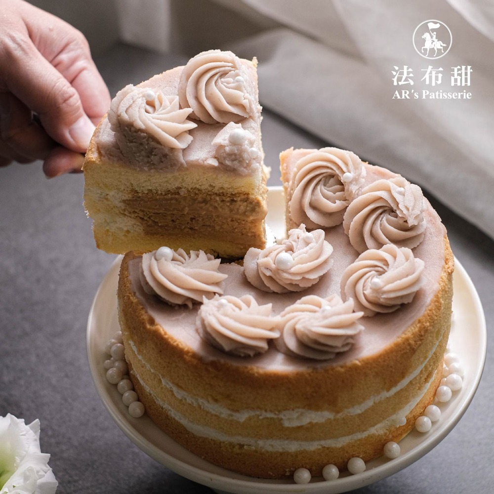 【法布甜】芋頭玫瑰花6吋蛋糕(1盒/3盒/6盒組)-細節圖3