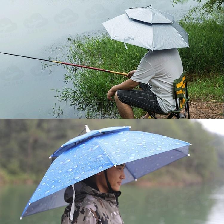 雨傘帽 頭戴式雨傘 釣魚傘帽 傘帽 雨帽 頭頂傘 釣魚陽傘 帽子雨傘 頭傘【HC351】99750走走去旅行-細節圖9