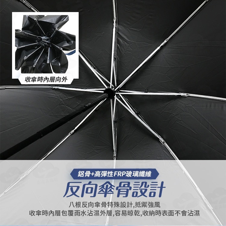 台灣製 摺疊傘 折疊雨傘 遮陽傘 反向傘 防風雨傘 自動傘 傘 雨傘【HC340】99750走走去旅行-細節圖5