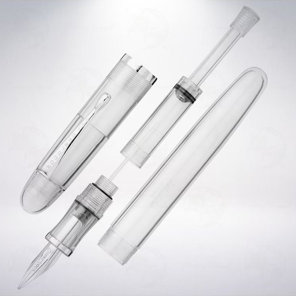 美國 鯰魚 Noodlers Triple Tail 彈性尖鋼筆: 透明/Clear-細節圖4