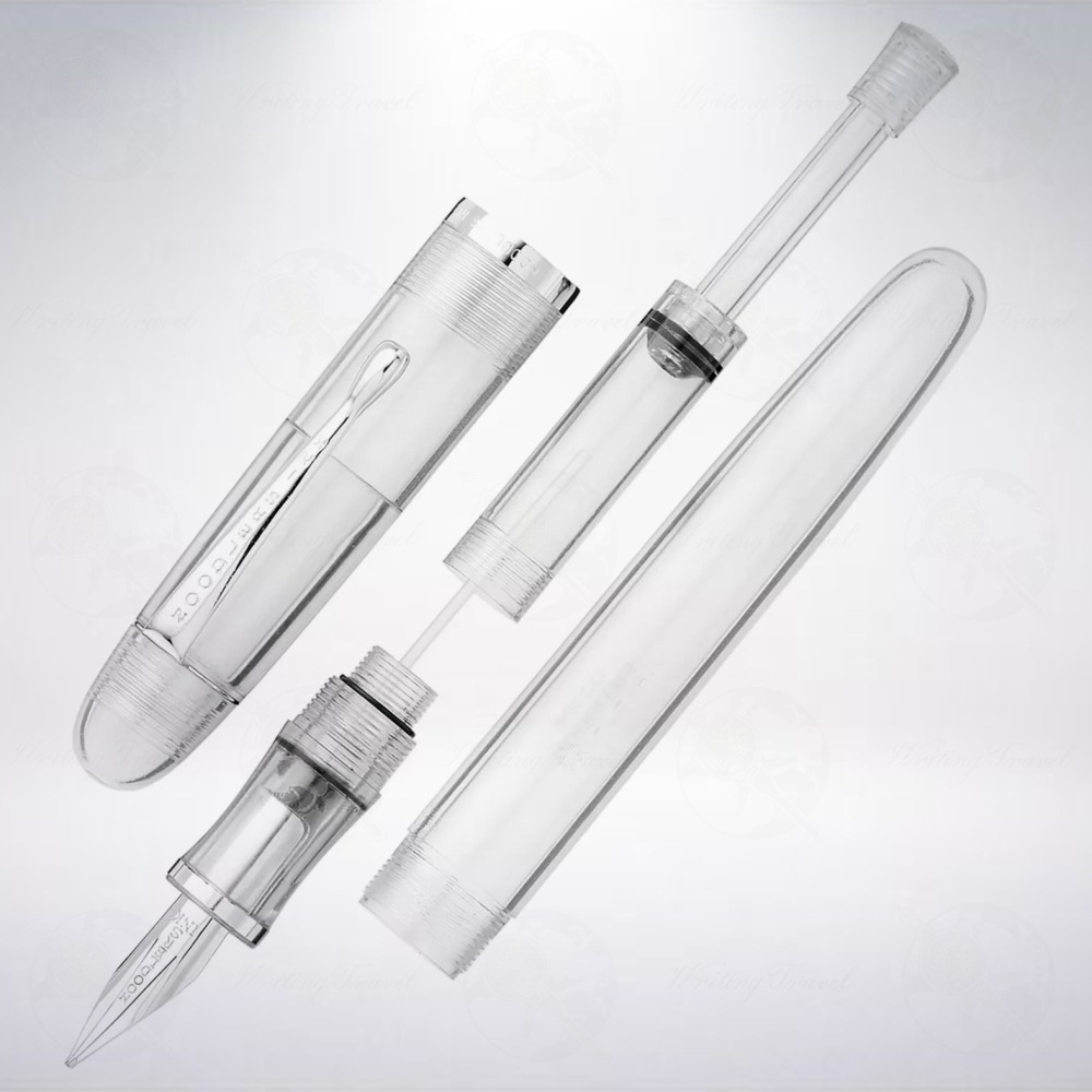 美國 鯰魚 Noodlers Triple Tail 彈性尖鋼筆: 透明/Clear-細節圖4