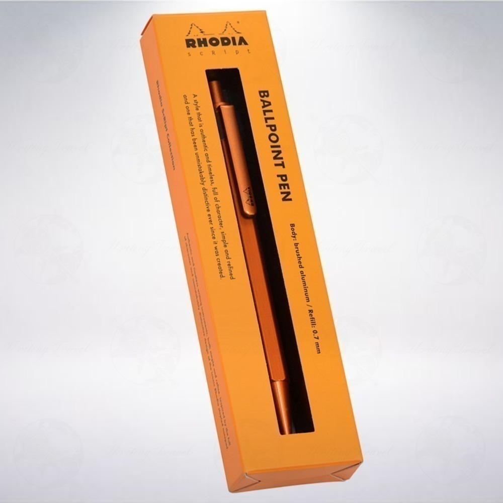 法國 RHODIA scRipt 經典按壓式原子筆: 橘色-細節圖2