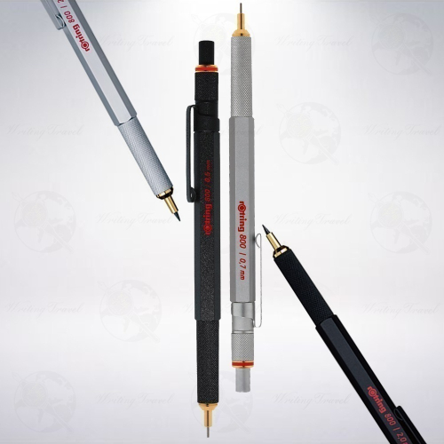 德國 紅環 洛登 rOtring 800 0.5/0.7mm 自動鉛筆 (黑色/銀色)