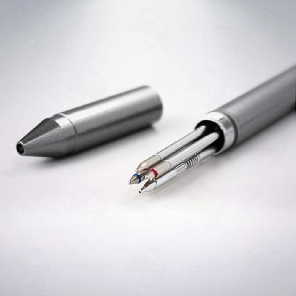 德國 紅環 rOtring 4-in-1 Quattro-Pen 複合型筆記具 (黑/紅/藍原子筆&自動鉛筆)-細節圖2
