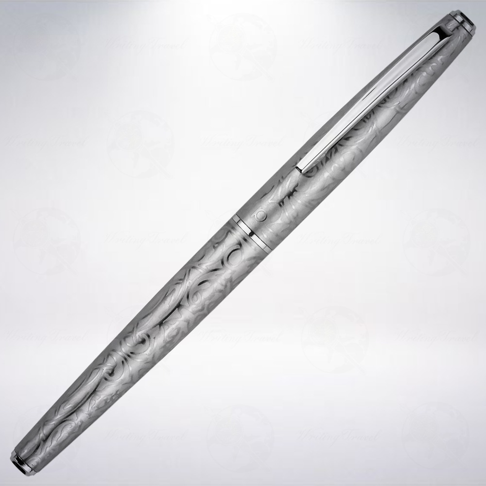 日本 Platinum 白金 不鏽鋼唐草紋書法尖鋼筆-細節圖2