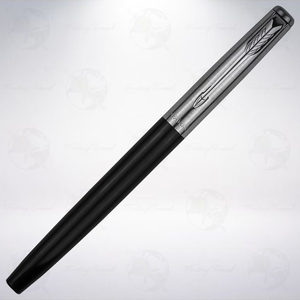 美國 派克 PARKER Jotter 記事系列鋼珠筆: 銀蓋亮黑桿-細節圖2