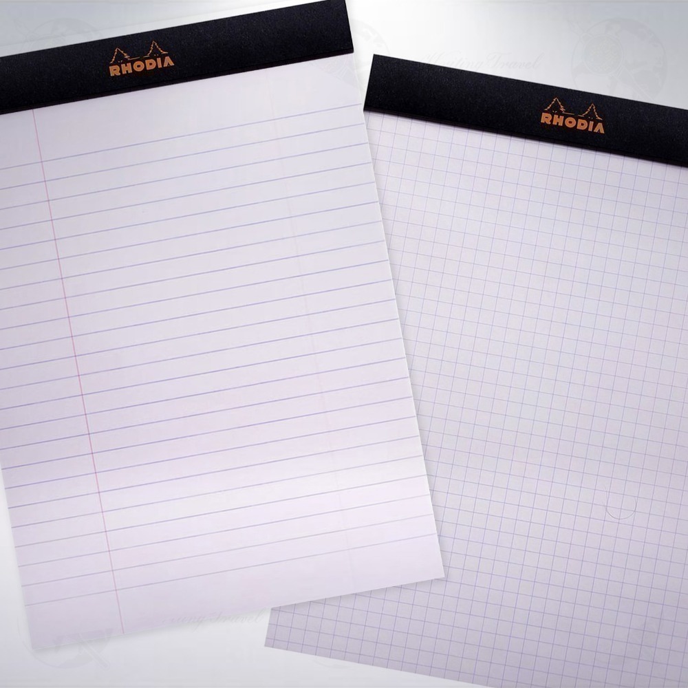 法國 RHODIA Head-Stapled Notepad A5 N16 上掀式筆記本: 黑色/Black-細節圖2