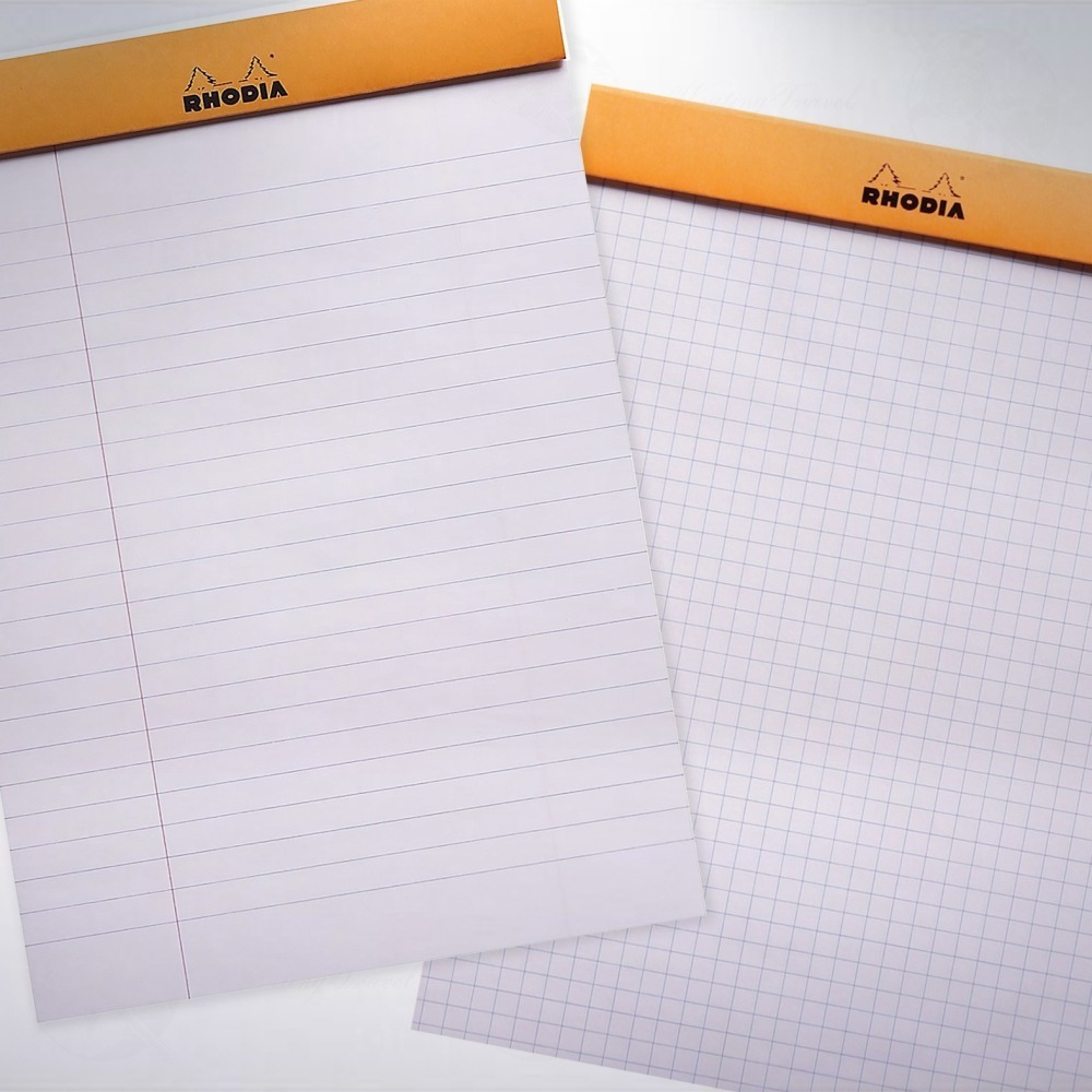 法國 RHODIA Head-Stapled Notepad A5 N16 上掀式筆記本: 橘色/Orange-細節圖2