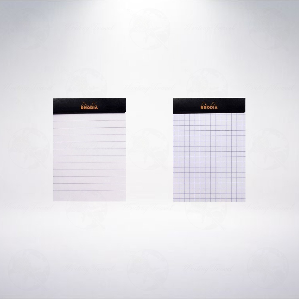 法國 RHODIA Head-Stapled Notepad A7 N11 上掀式筆記本: 黑色/Black-細節圖2