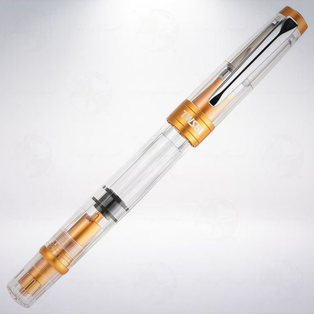 台灣 TWSBI 三文堂 DIAMOND #580AL R 鋁合金版透明活塞鋼筆: 夕陽金/Sunset Yellow-細節圖2