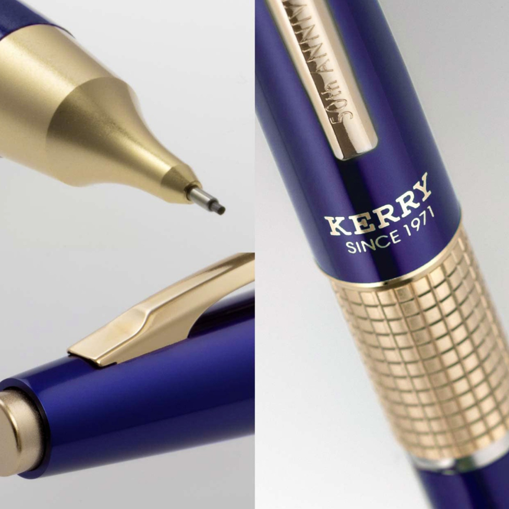 日本 Pentel 万年CIL KERRY 50周年限定版自動鉛筆: 透藍/Bottle Blue-細節圖2