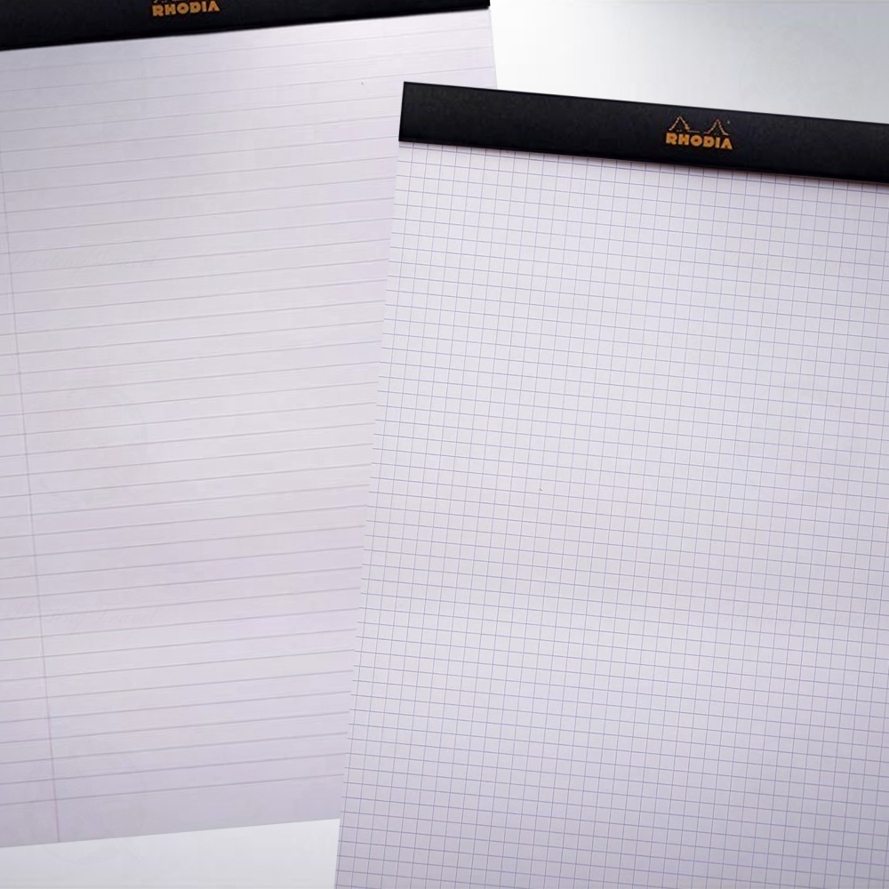 法國 RHODIA Head-Stapled Notepad A4 N18 上掀式筆記本: 黑色/Black-細節圖2