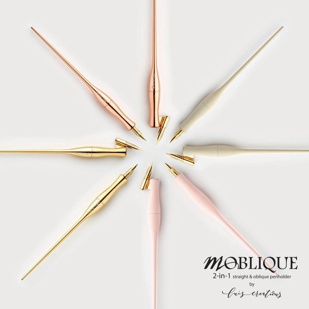 澳洲 Luis Creations Moblique 2合1斜/直筆桿: 金屬色系列-細節圖2