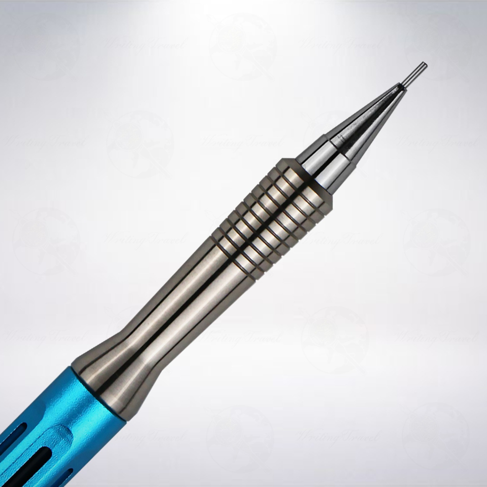美國 Spoke 4 全金屬製圖鈦金屬逆握位自動鉛筆: 0.5mm/青色-細節圖2