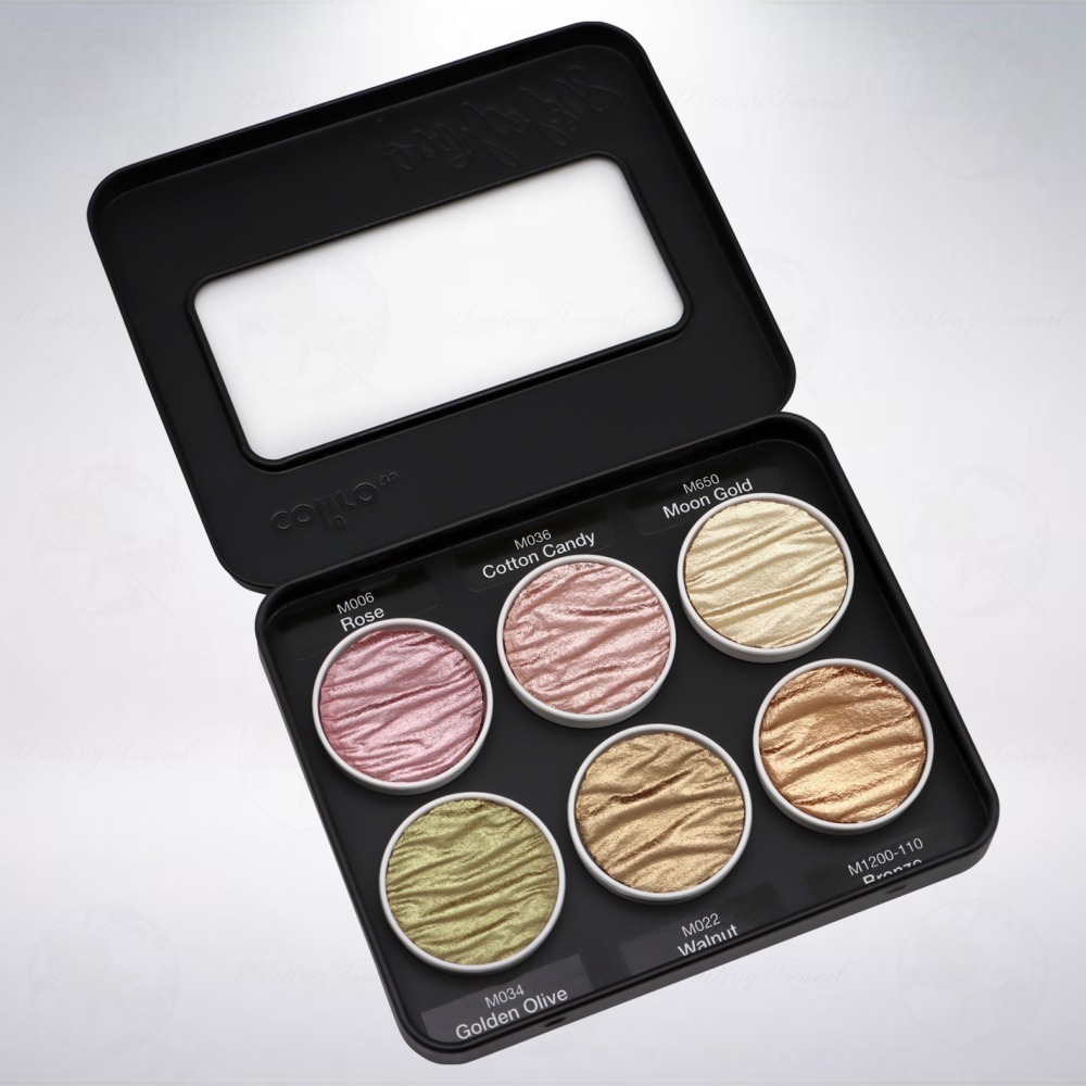 德國 Coliro Watercolor Palette 馬口鐵盒裝珠光水彩粉餅組: 麗絲/Lisi-細節圖3