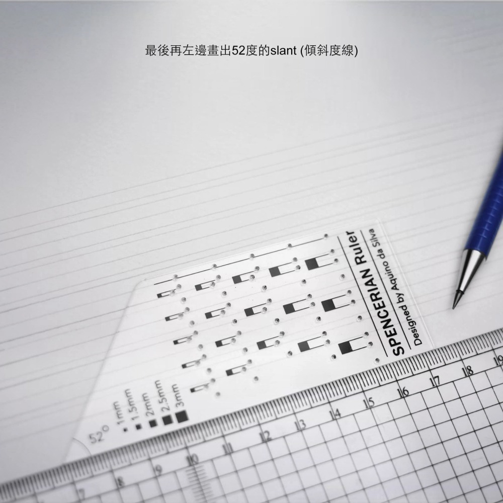 澳門 阿堅奴 The Macau Penman 英文書法專用間隔尺: 史賓賽體/Spencerian-細節圖5