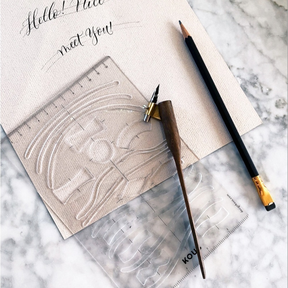 墨西哥 KOUS Design 英文書法專用曲線尺-細節圖2