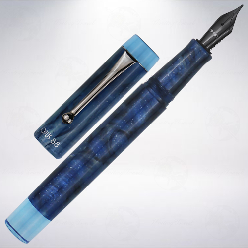 台灣 製筆精基 OPUS 88 KOLORO Demonstrator 滴入式鋼筆: 藍寶石