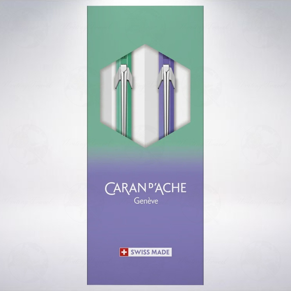 瑞士 卡達 CARAN D＇ACHE 849/844 特別版對筆組: 北極光/Borealis-細節圖2