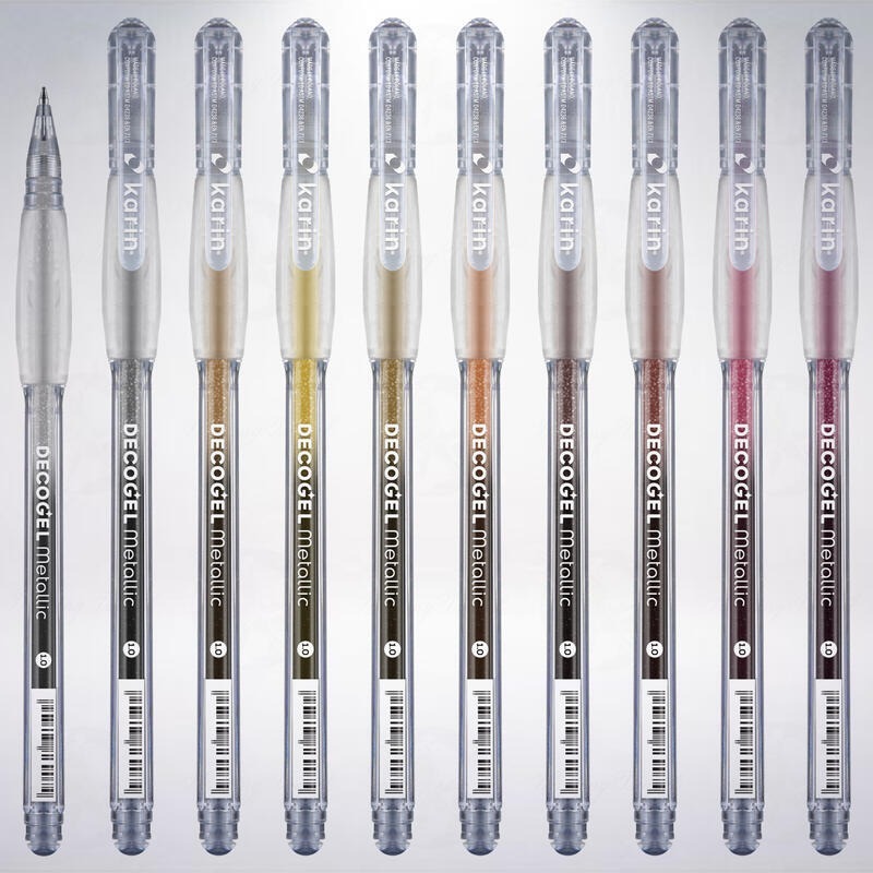 波蘭 Karin DECO GEL 中性凝膠筆組: 金屬色系/Metallic-細節圖3