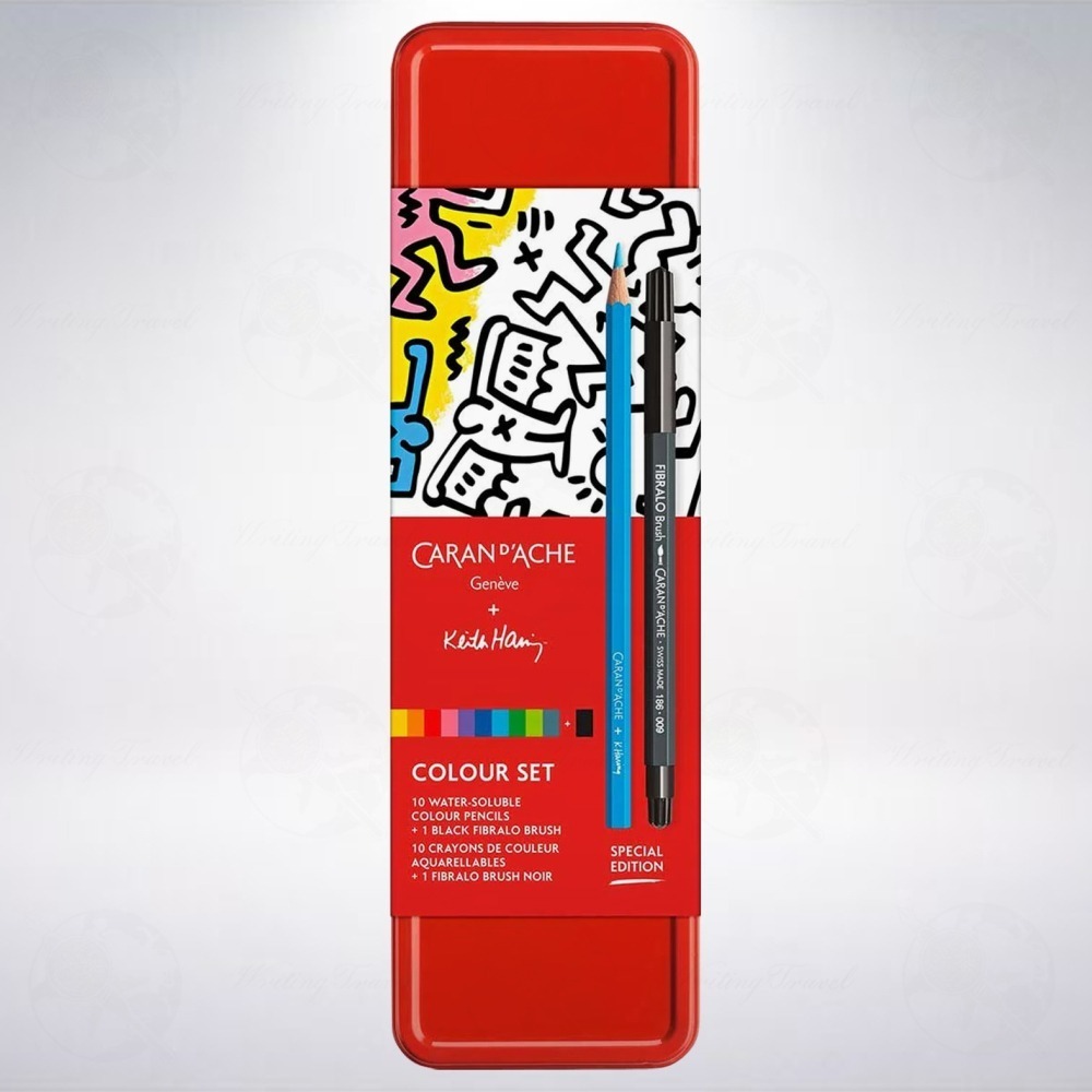 瑞士 卡達 CARAN D＇ACHE Keith Haring 2023聖誕限定版水性色鉛筆組-細節圖2