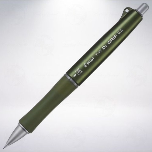 日本 PILOT 百樂 THE Dr. GRIP 0.5mm 搖搖自動鉛筆: 橄欖綠