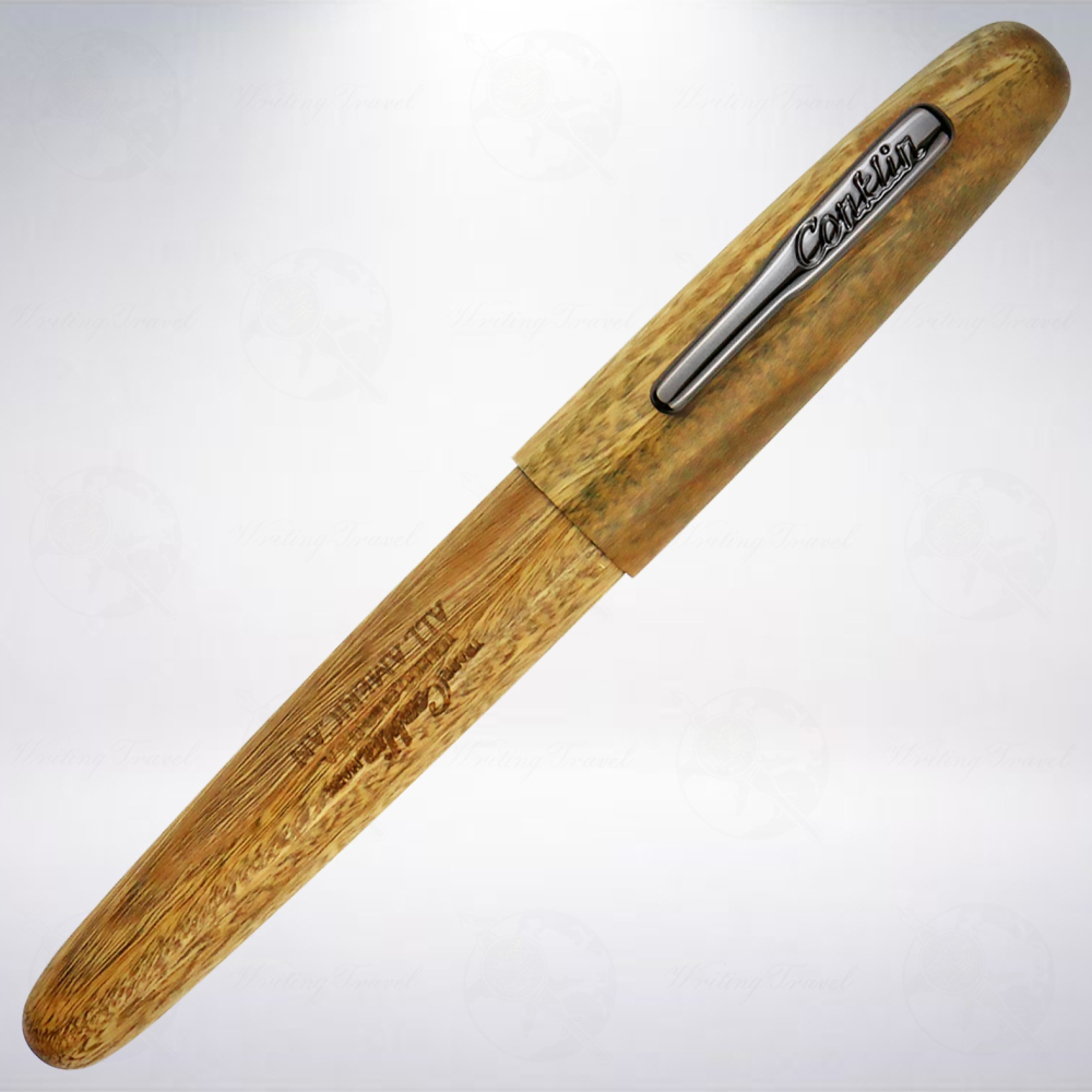 美國 Conklin All American 限量版莫三比克綠木鋼筆: 金屬槍色-細節圖2