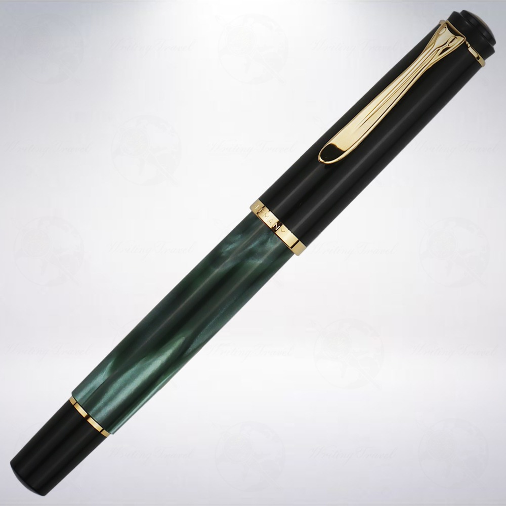 德國 百利金 Pelikan Classic R200 鋼珠筆: 綠色花紋/Green Marbled-細節圖2